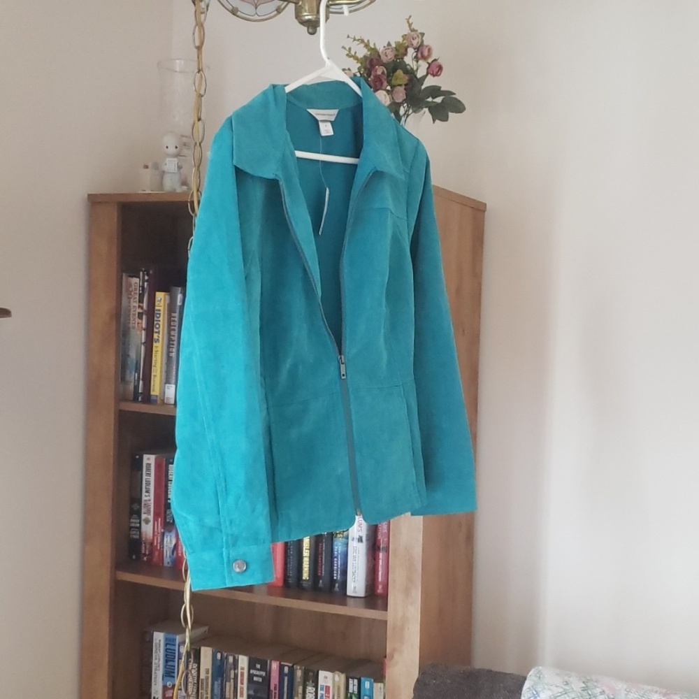 Turquoise casual jacket